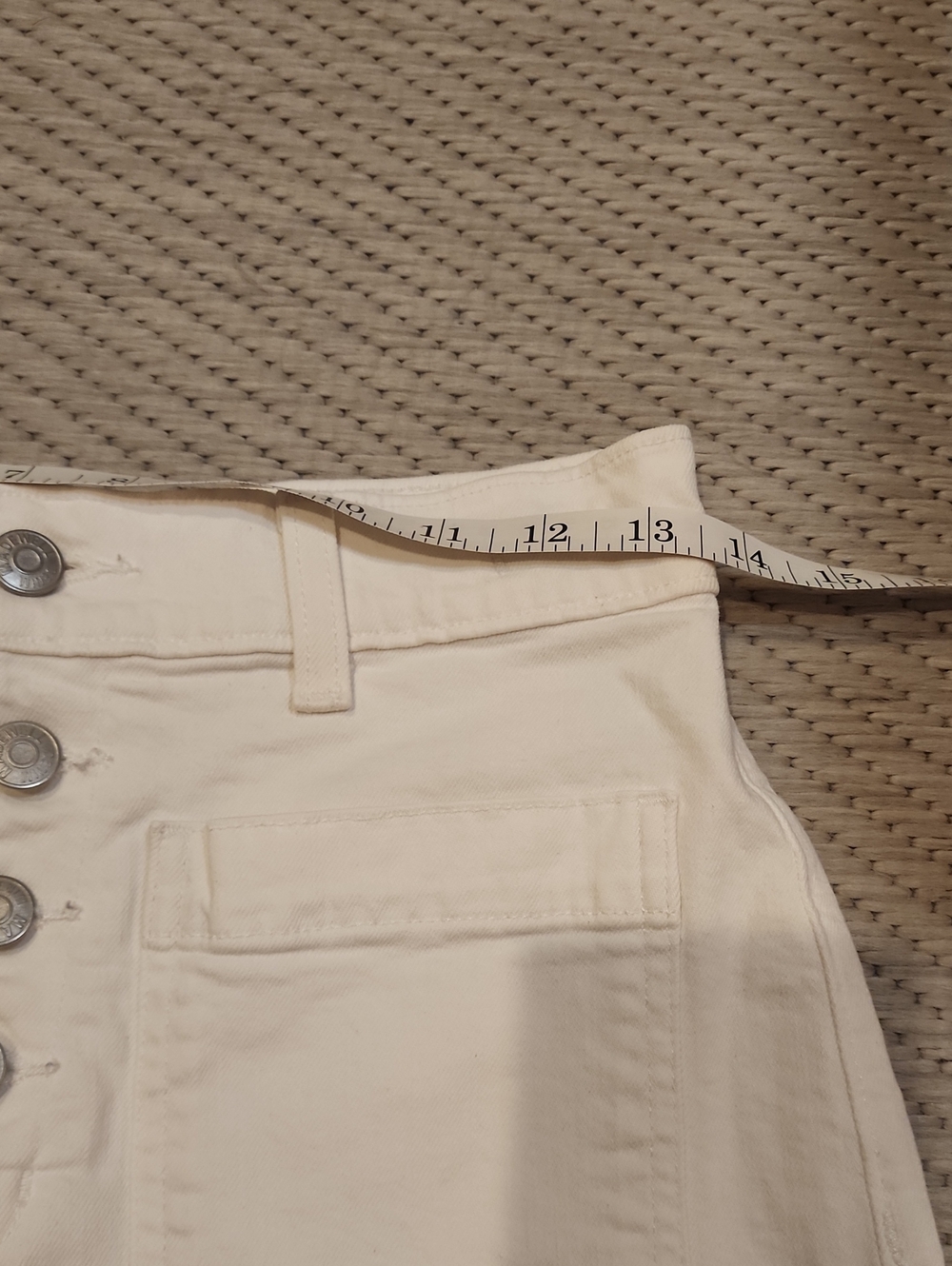 Madewell White High-Rise Button-Front Denim Shorts - Picture 5 of 8